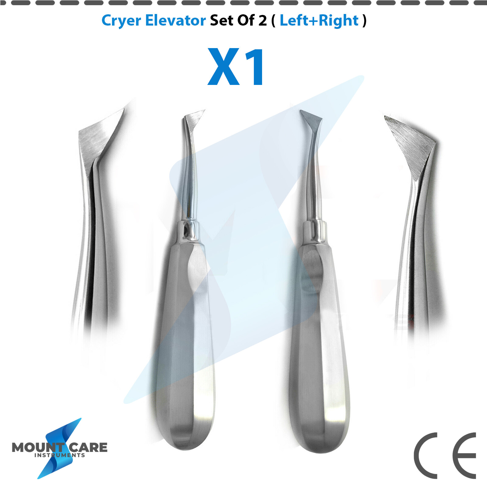 Cryer Left & Right Set Root Elevators Multi Rooted Dental Surgery Instruments