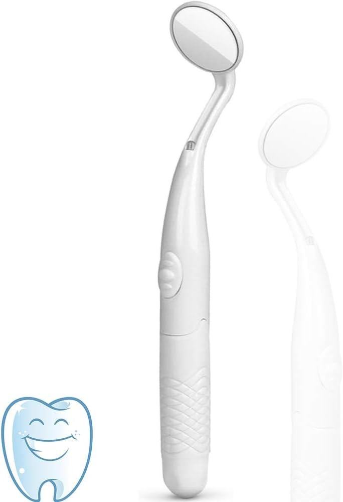 Compact Rectangular Dental Mirror with LED Light – Your Essential Oral Care Tool