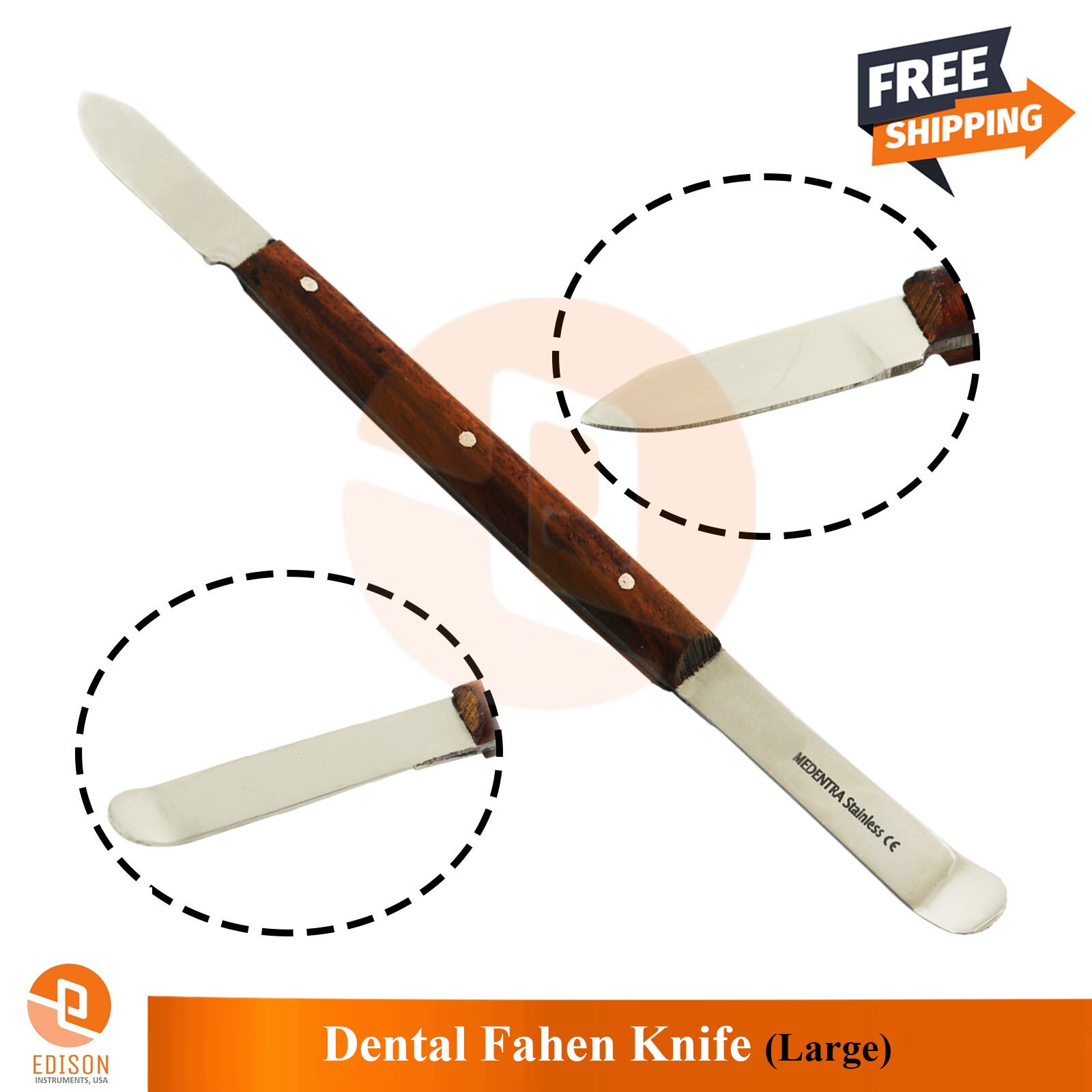 Large Dental Fahen Knife Waxing Modeling Carver Lab Plaster Mixing Spatula Tool