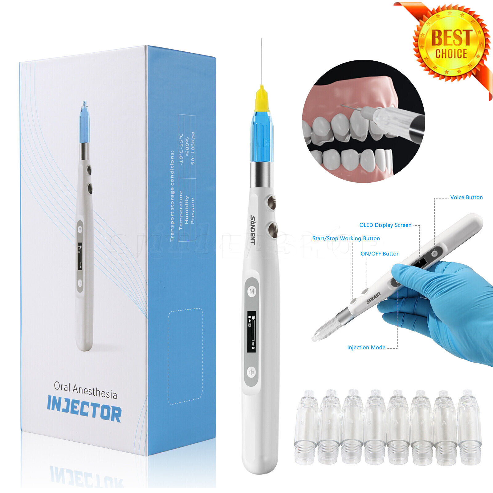 NEW Dental Painless Oral Local Anesthesia Device anestesia Pen SK