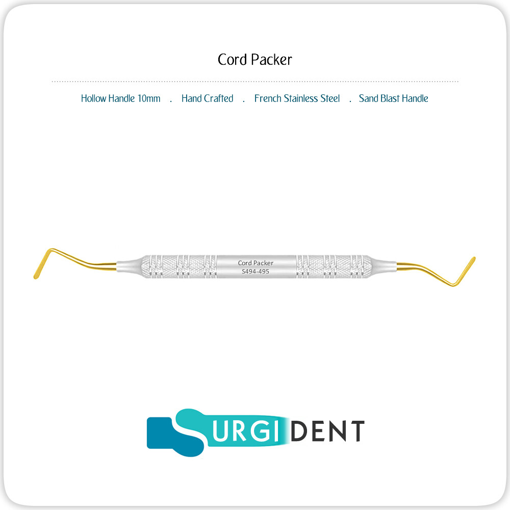 CORD PACKER DENTAL INSTRUMENTS *NON-SERRATED* SET OF 3