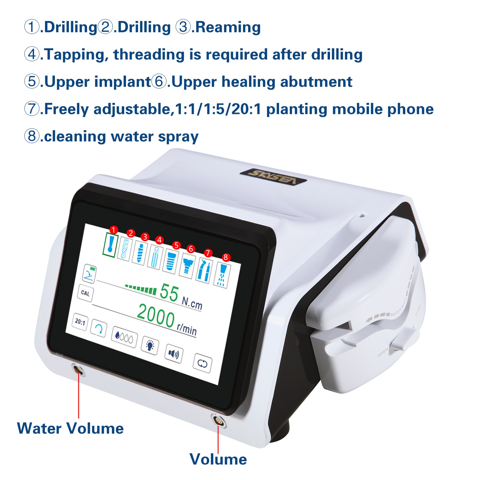 Implant Motor+Surgery Piezo Bone Surgery +LED Handpiece Dental Woodpeck Style