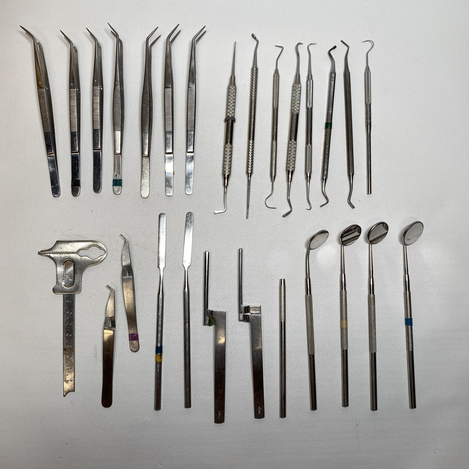 Large lot of 27 Dental Hand Tools Schein Hu Friedy Pascal Miltex Patterson Z8-H