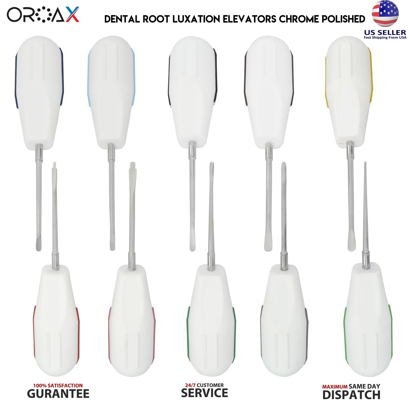 Elevador Luxador para Extracción de Puntas Radiculares (10 Piezas) Oral