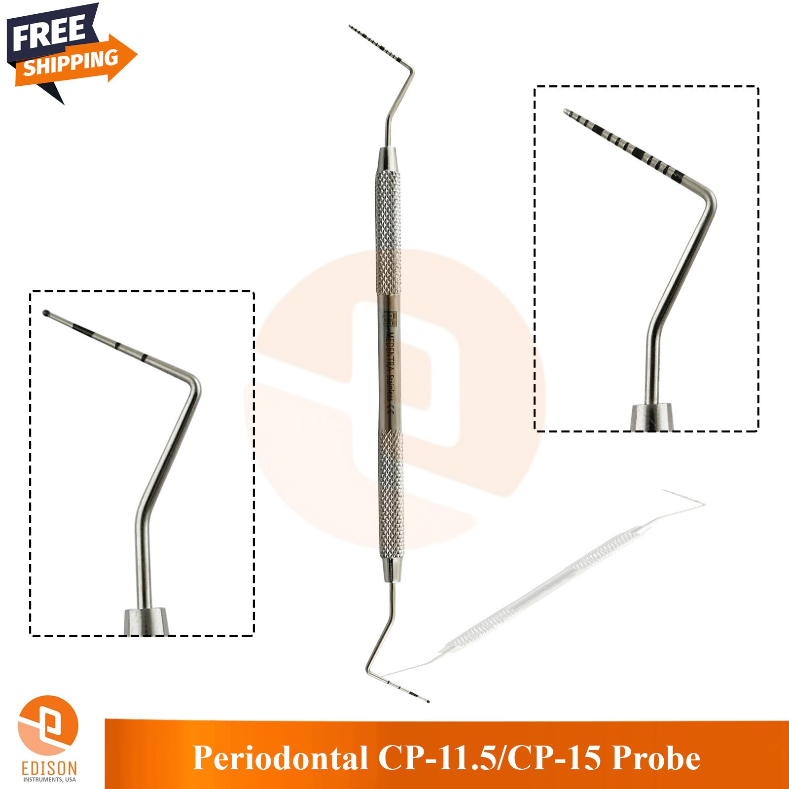CP-11.5 CP-15 Periodontal Probe Dental Pocket Depth Measurement Instrument