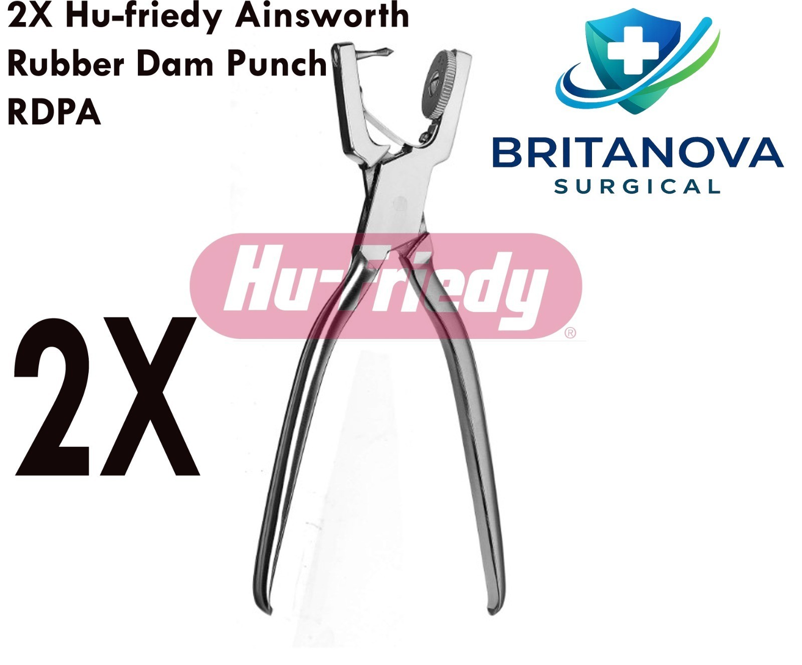Lot of 2X Hu-Friedy Dental Ainsworth Rubber Dam Punch |RDPA| 17cm