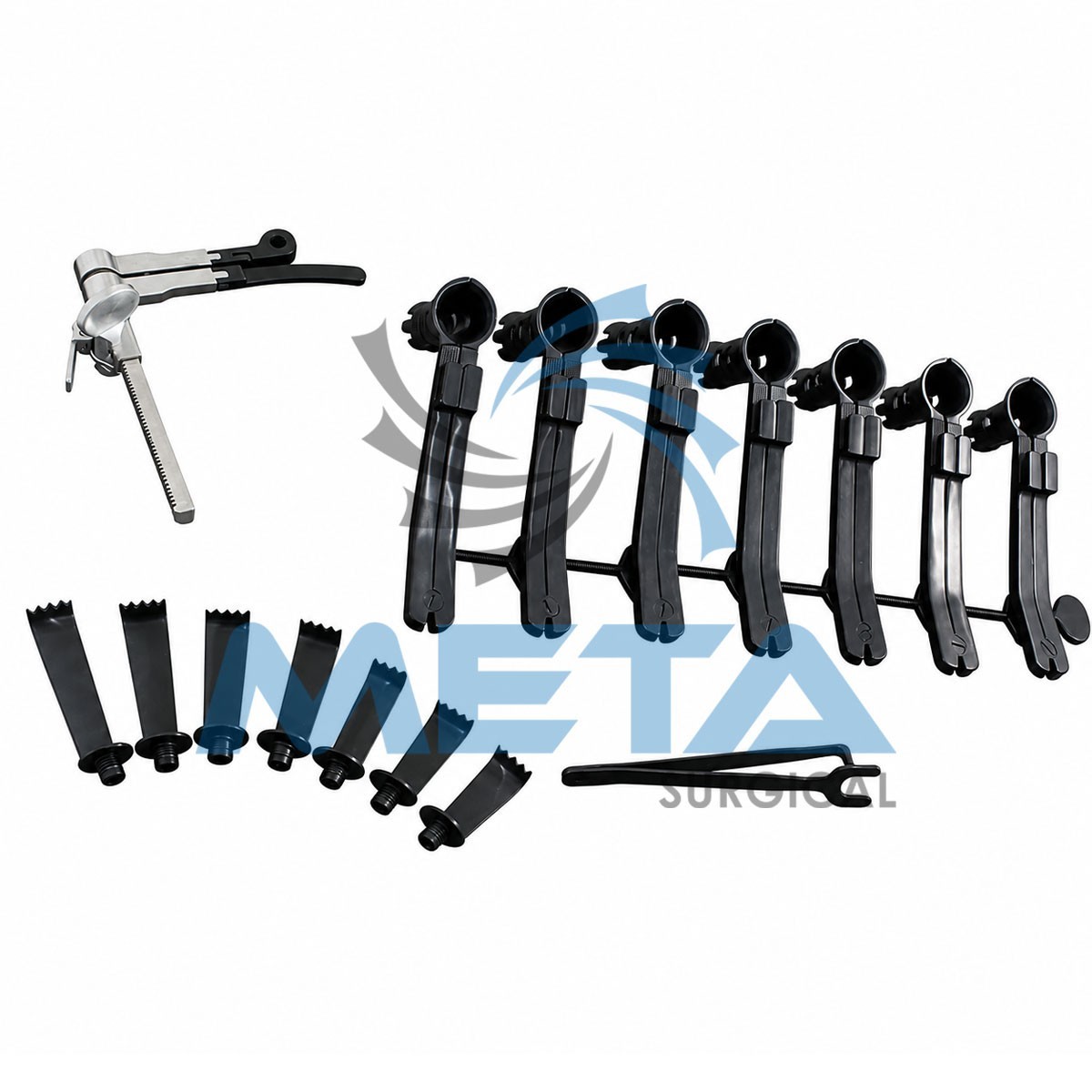 Caspar Lumbar Discectomy Retractor 16 PCs Set Black Color