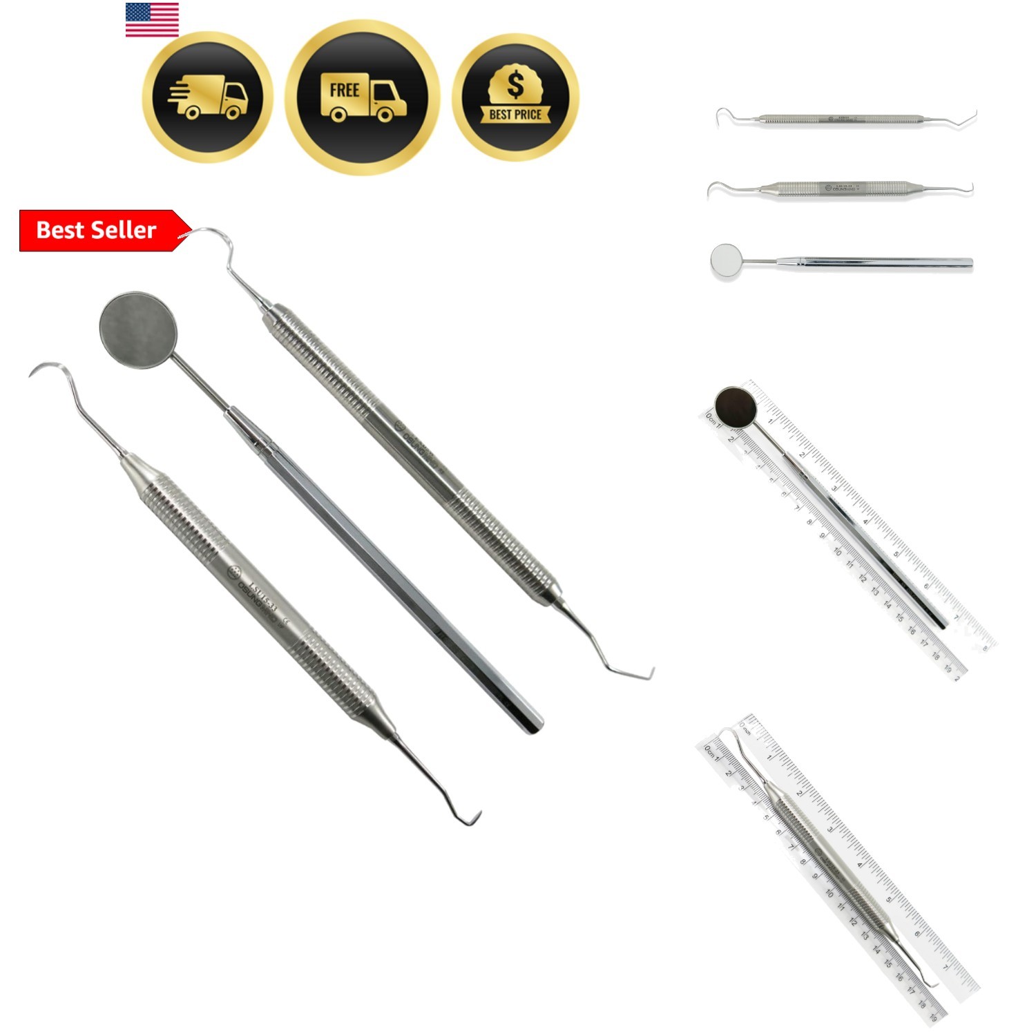 Dental Tartar Scraper and Remover Set, SS