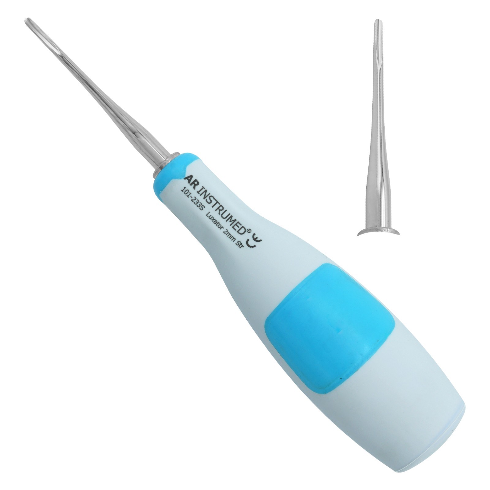 AR Silicone Straight Luxating Root Elevator 2mm Dental Extracting Instruments