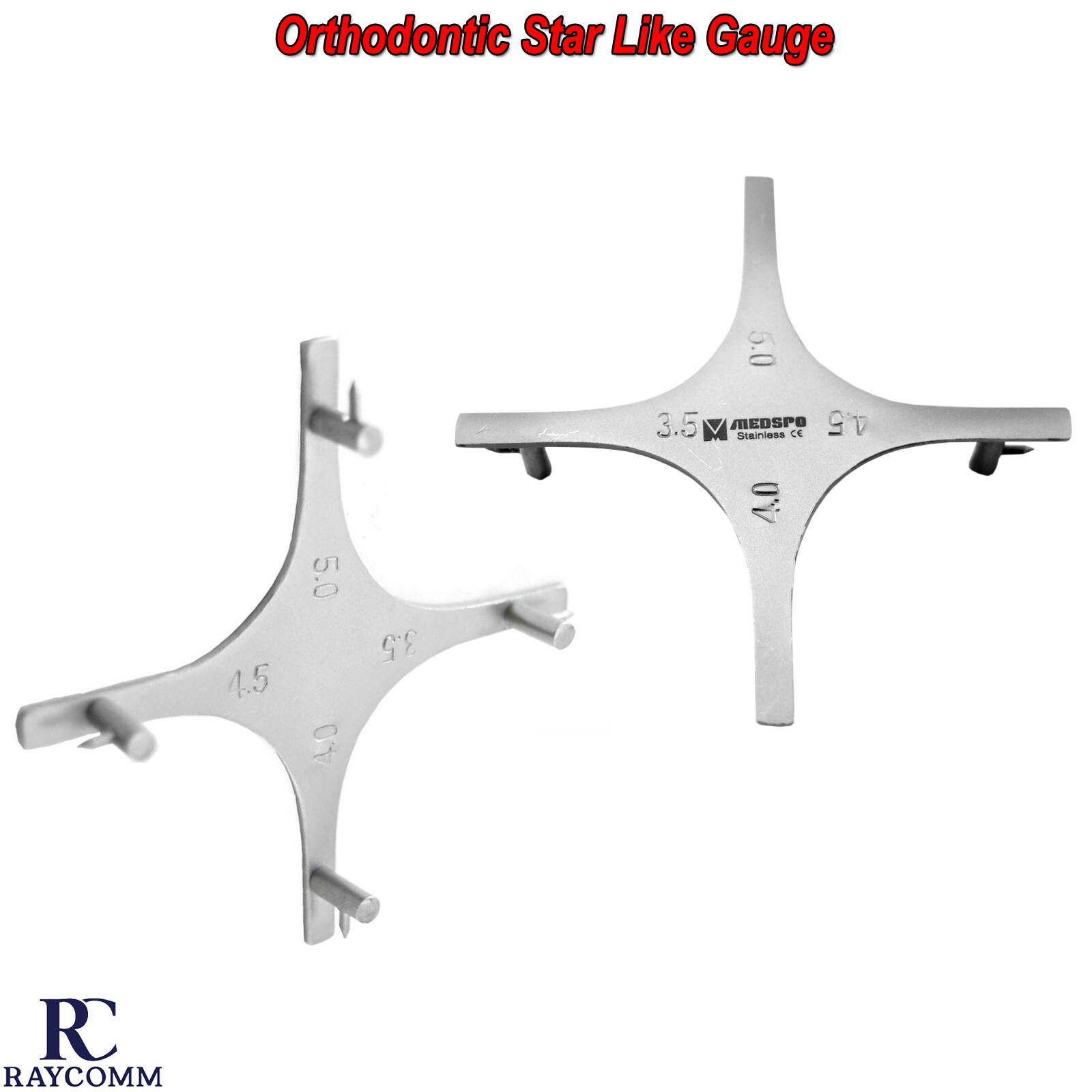 Orthodontic Bracket Positioning Star Measuring Guage Dental Lab Instruments New