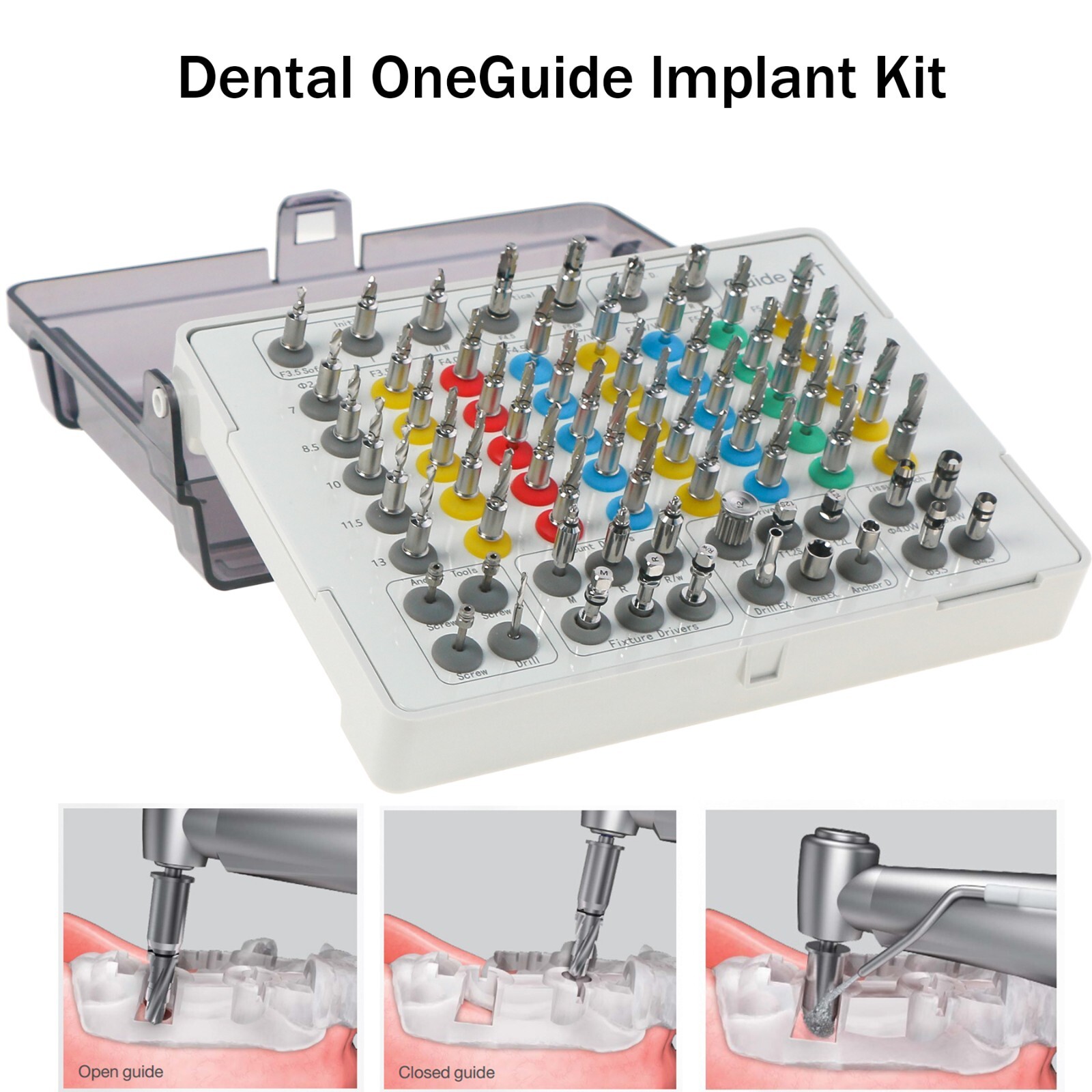 Dental One Guide Kit Implant Taper Surgical Kit fits Hiossen Precision Planning