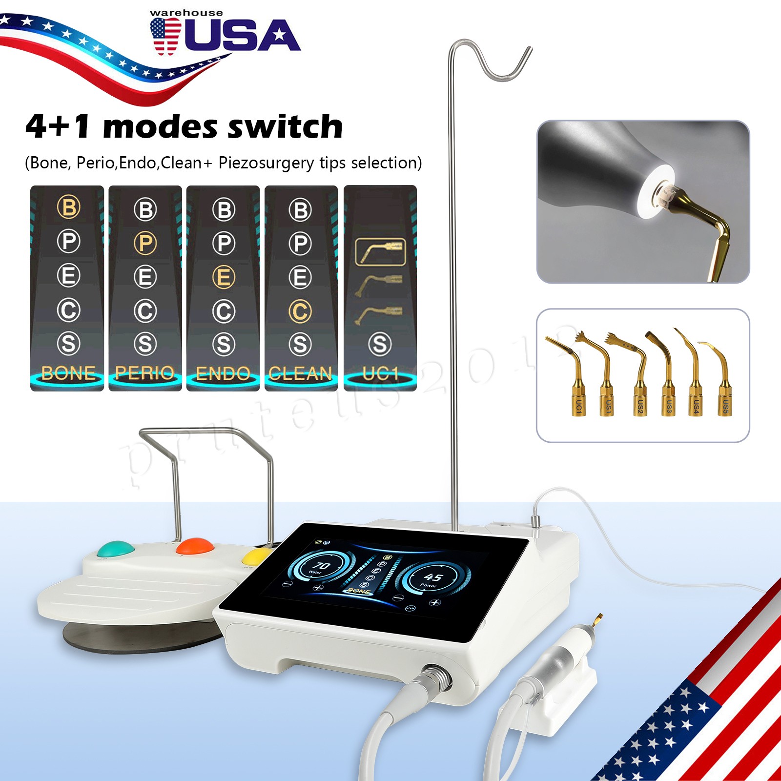 Dental Surgery Piezo Bone Piezosurgery Ultrasonic Bone Cutter Surgical Motor Tip