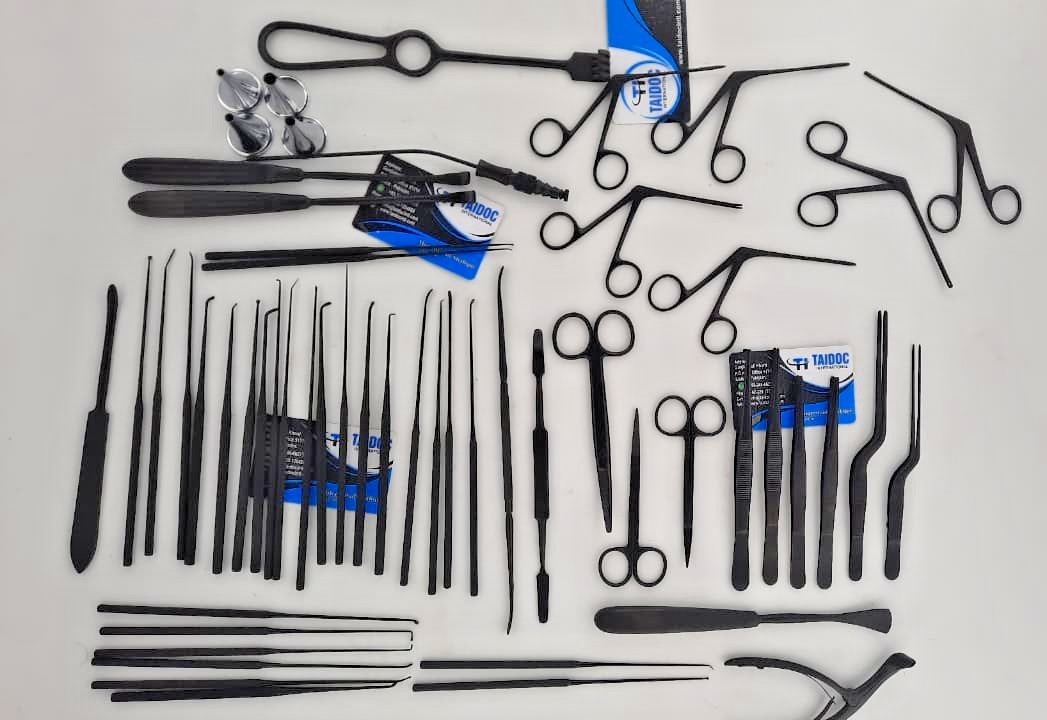 Tympanoplasty Instruments 58 Pcs Micro Ear Surgery ENT Instruments Black Coated