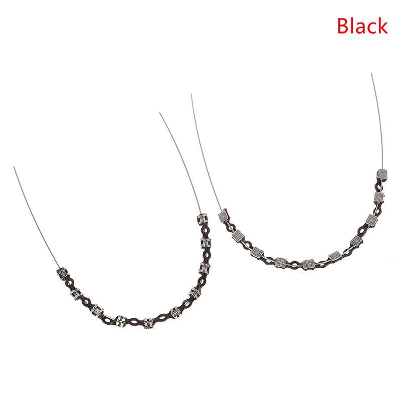 2Pcs Temporary Tooth Decoration With Metal Wires Colorful Metal Bracket