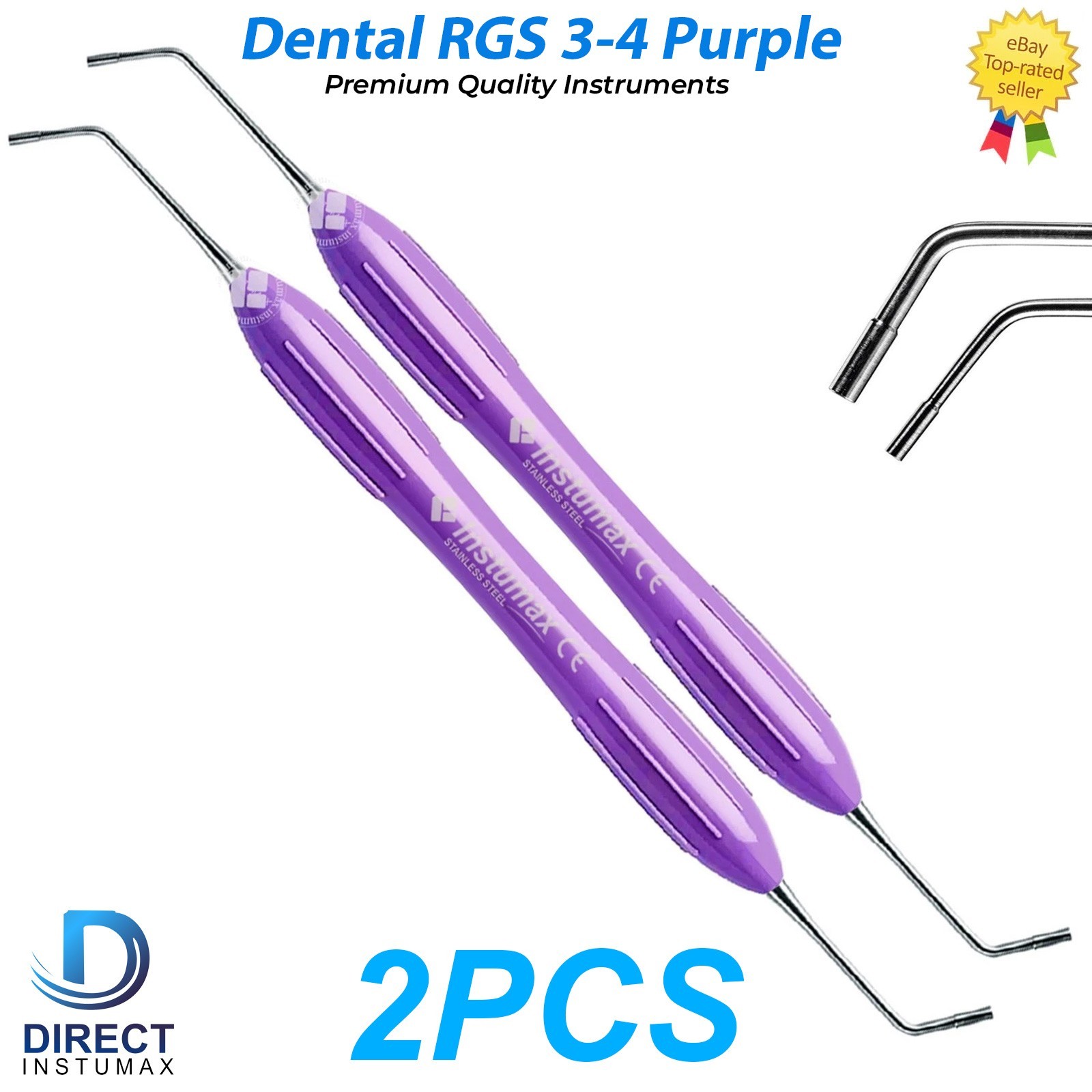 Dental RGS 3-4 Instrument Silicone Handle Depth Dimensions for Restoration