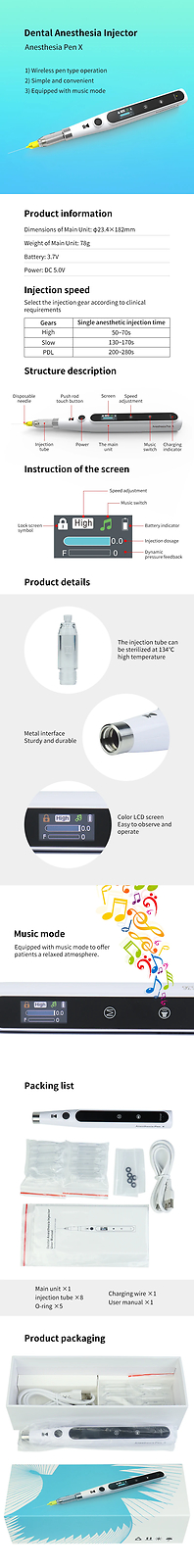Odonto sem Galantia Dental Anaesthesia Oral Anesthesia Injector Syringe Painless