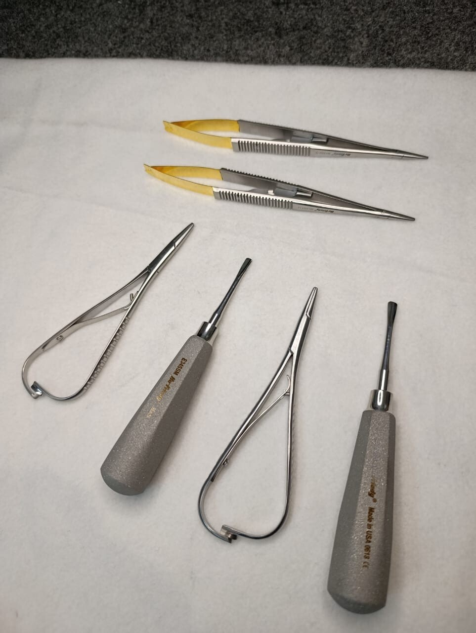 LOT OF 6 PCS HU FRIEDY Castroviejo & Serrated Elevator & Mathieu