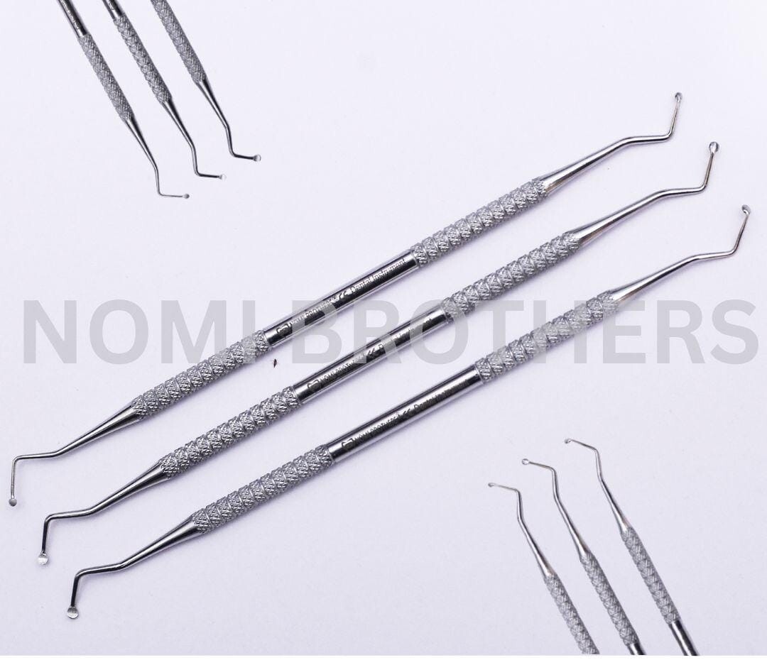 German 3 PCS Dental Excavators 125/126, 127/128, 129/130 Spoons