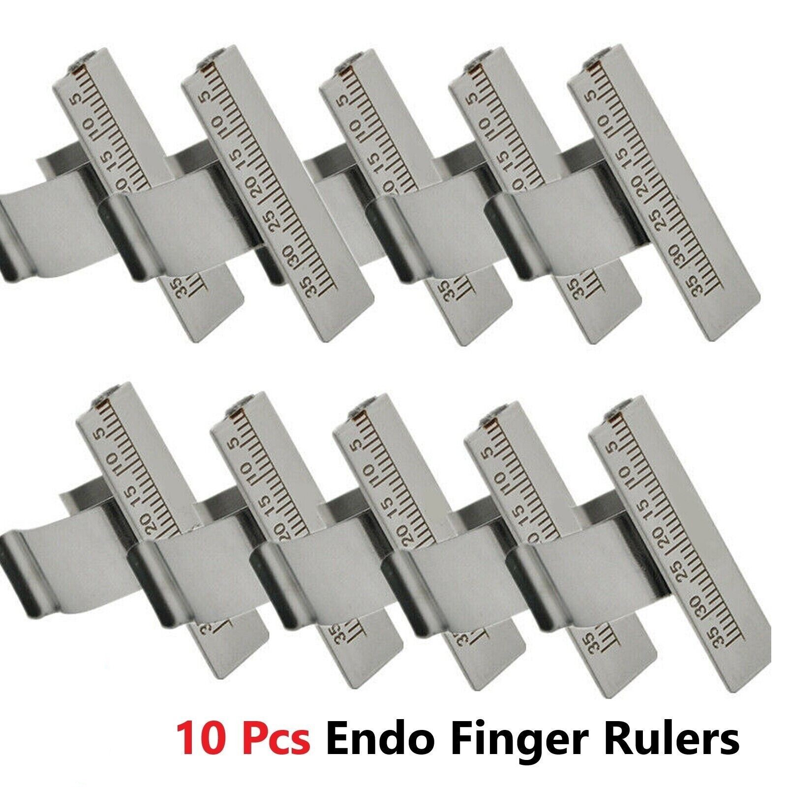 10x Dental Endo Gauge Finger Ruler Span Measure Scale Endodontic Ring Adjustable