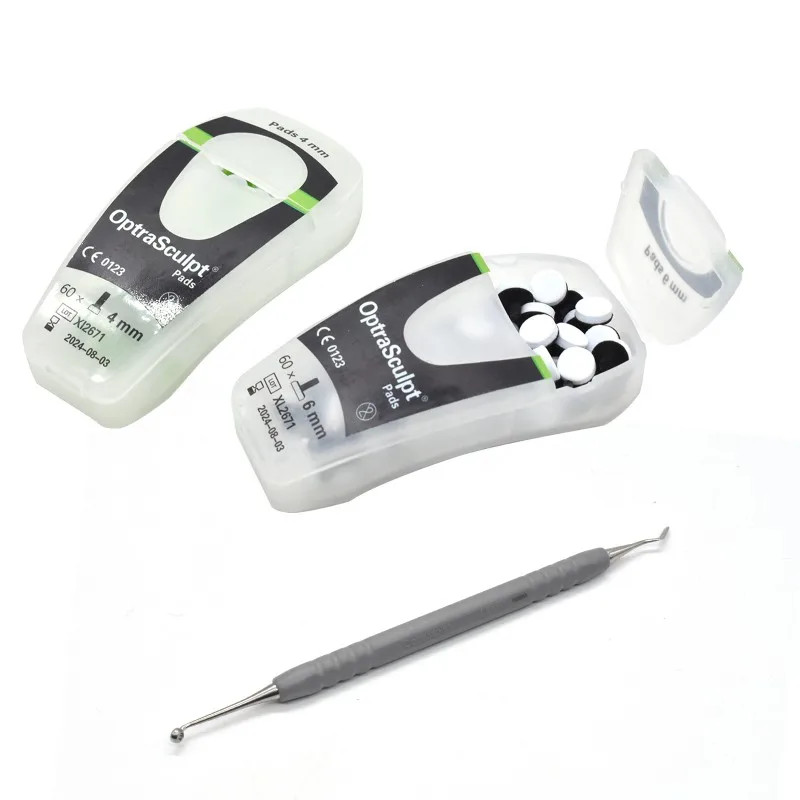 Dental Composite Resin Spatula Kit Fast Tool Foam Pad Veneer Optra Sculpt Handle