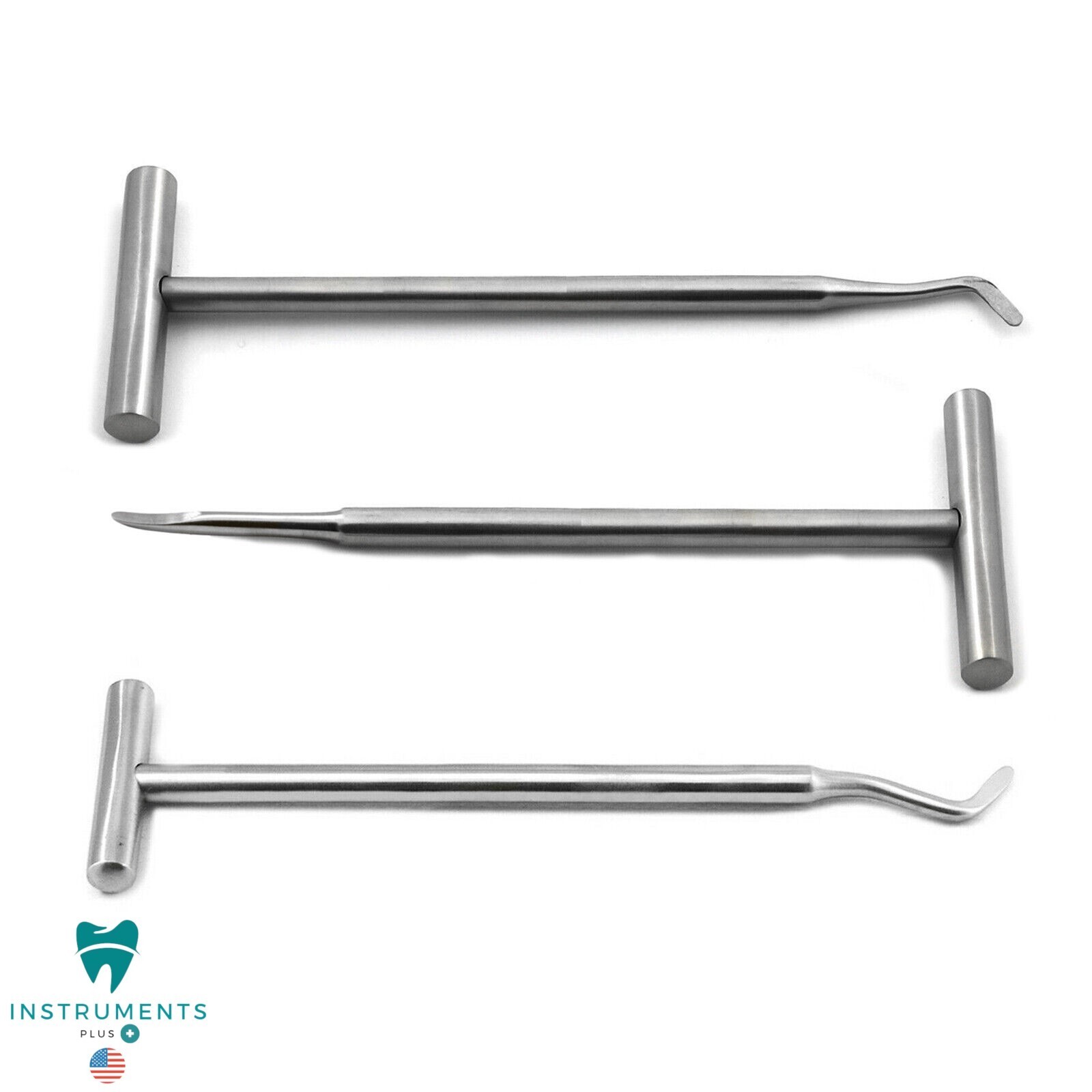 Dental Potts Elevator Tooth Extraction Surgical Surgery Instruments Set of 3