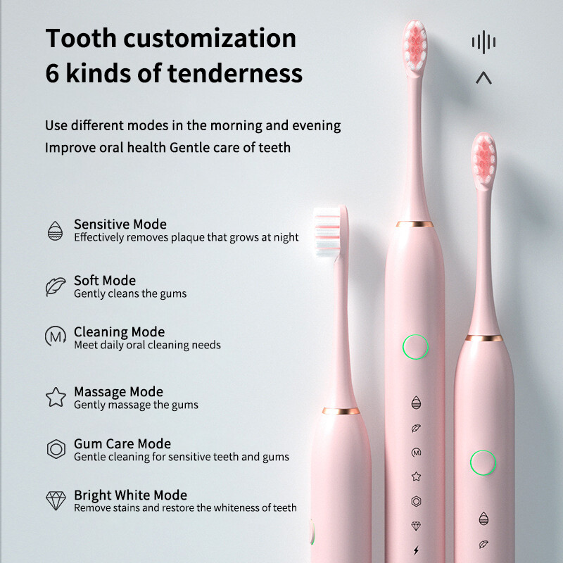 4/8x Brush Original Electric Toothbrush Oral Clean Sonic Whitening Recharge fvf3