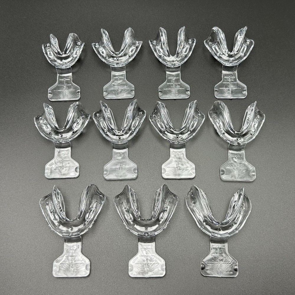 Dental Plastic Impression Trays Edentulous Jaw Transparent Tray Tooth Holder