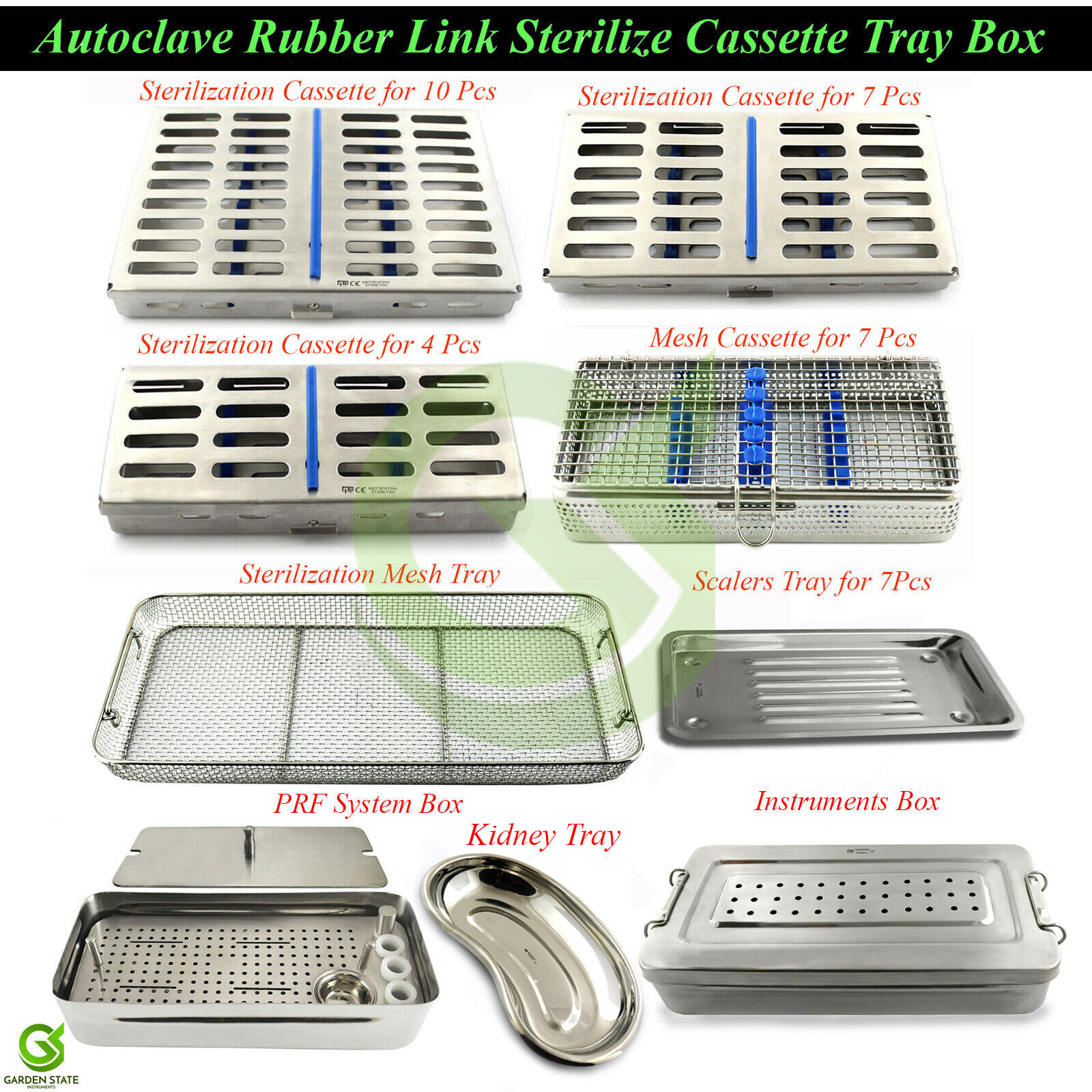 Dental Sterilization Cassettes For 4-7-10 Pcs Scaler Holding Rack Box Mesh Tray