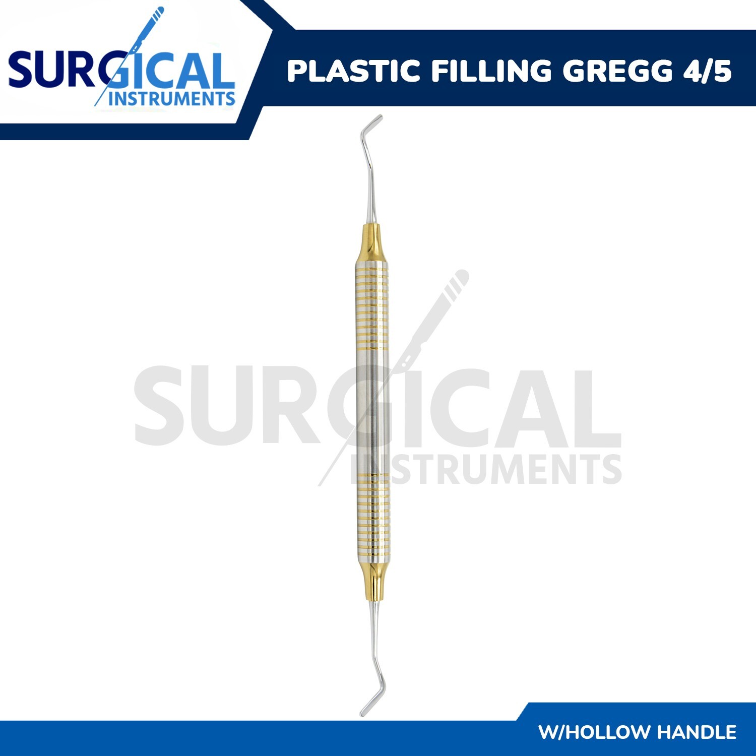 Composite Instrument Gregg 4/5 Plastic Filling Hollow Handle Dental German Grade