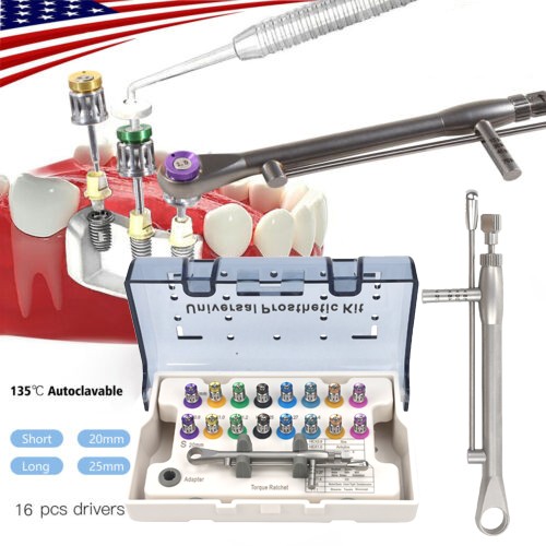 2X Universal Prosthetic Restoration Hand Driver Tool Dental Implant Instrument