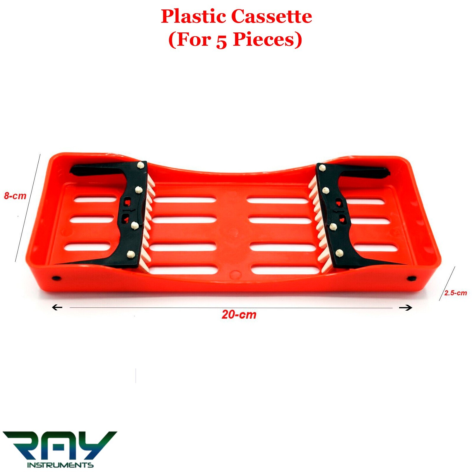 Dental Plastic Cassette Rack Tray Holder Lab Sterilization Box For 5 Pieces