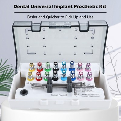 Kit de prótesis de implante universal dental llave de par +16pcs Drivers Remover