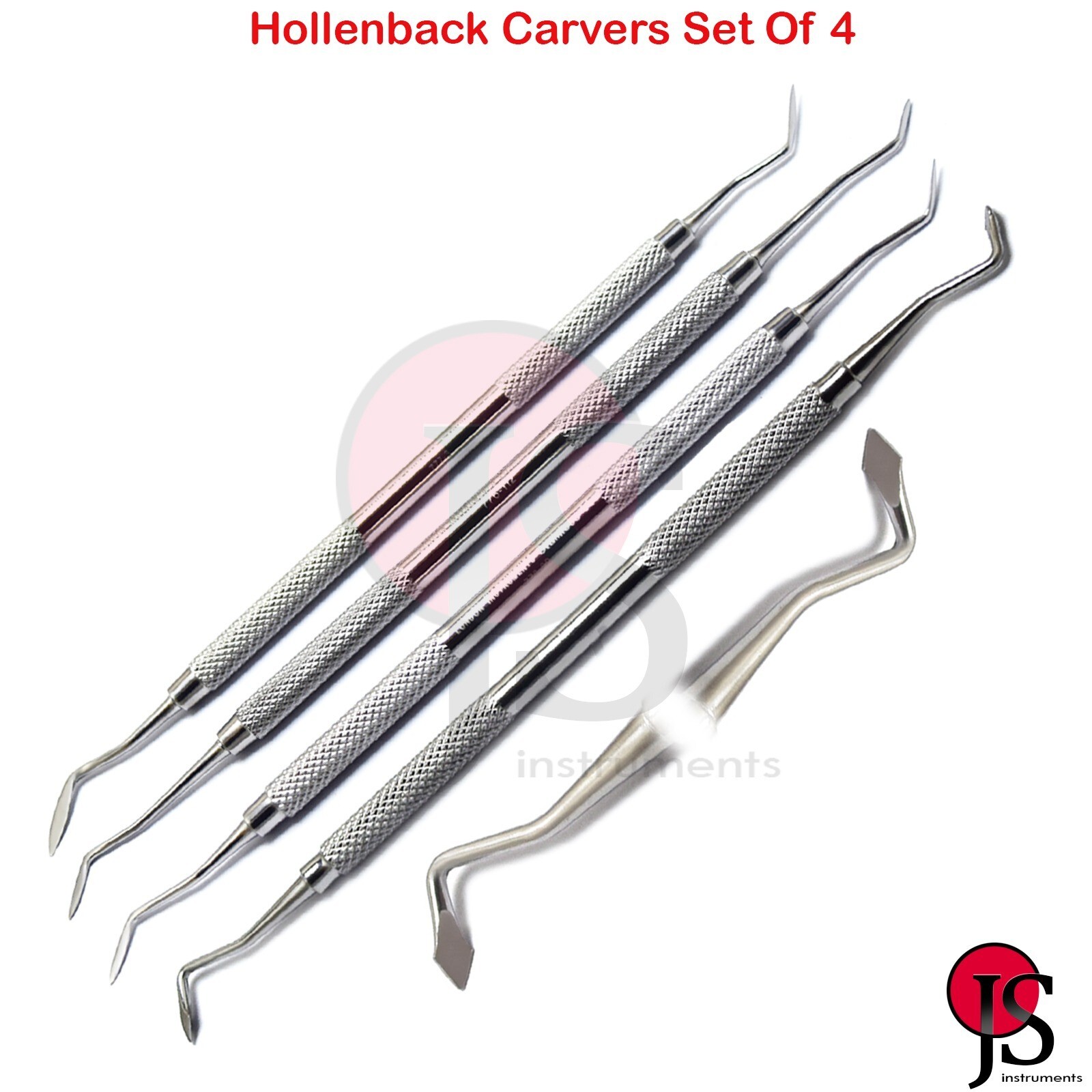 4PCS Amalgam Restorative Instruments Dental Wax Modelling Carvers Hollenback