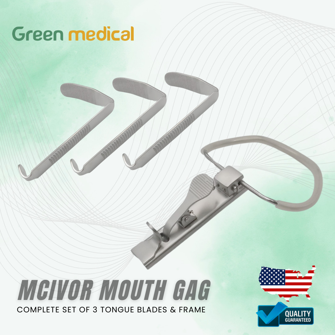 McIvor Mouth Gag for Surgical ENT, Dental, ANESTHESIA & Laryngeal German Grade