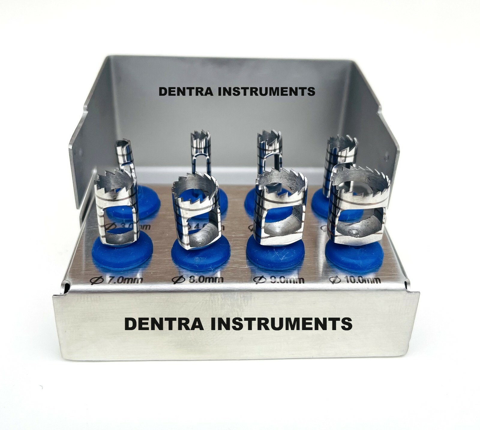 Dental Implant Trephine Drills Long & Short Titanium Coated Bur & Holder Kit CE