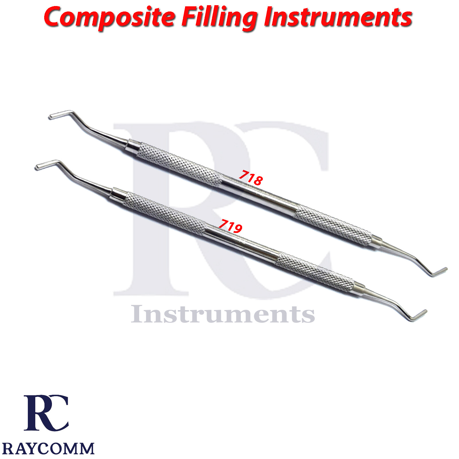 Dental Filling Instrument Composite Plastic 718 / 719 Burnishers Restorative Set