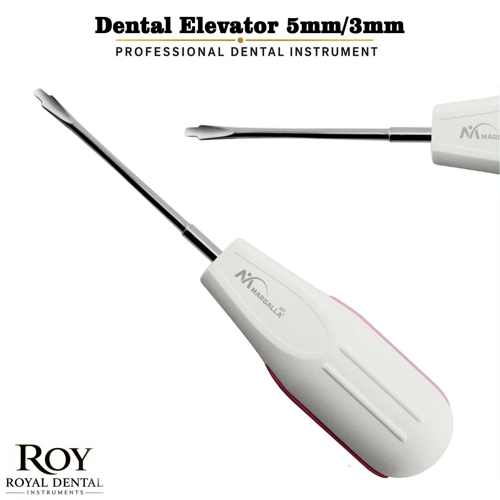White Dental Root Elevator 5mm/3mm Oral Surgery PDL Luxating Tooth loosening CE