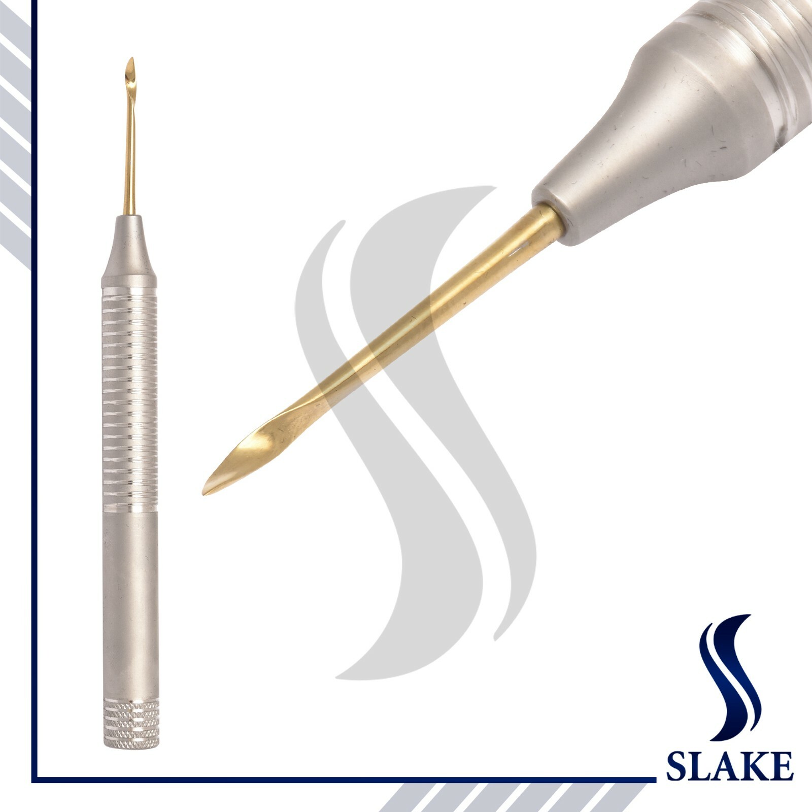 3 Pcs Screw Extraction Periotome Set Extraction Screw Kit Dental Gold