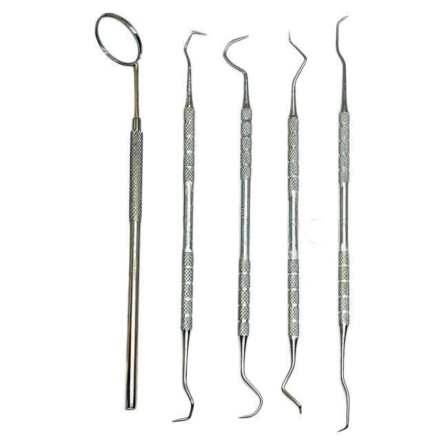 surgicalonline CSO_2863 Dental Pick and Mirror Tools Sculpture Instrument Double