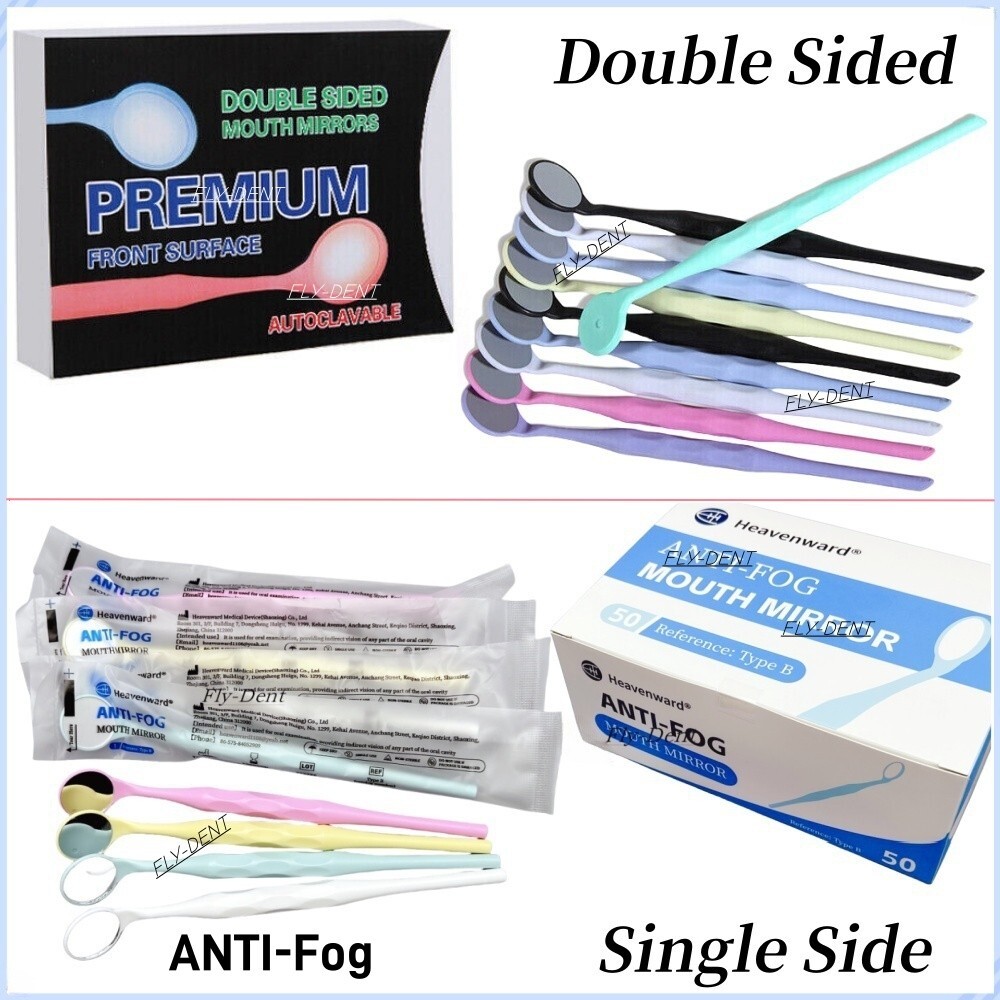 10x Dental Anti-fog Mouth Mirror Single/Double Sided Oral Exam Reflector Mirrors