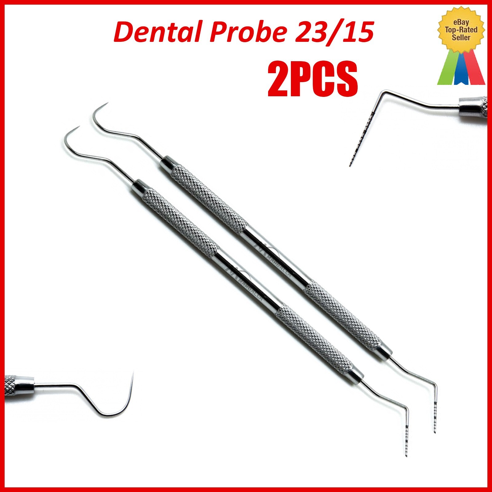 Dental Perio Explorer 23 Probe UNC 15 Color Marking Diagnostic Double Ended Tool