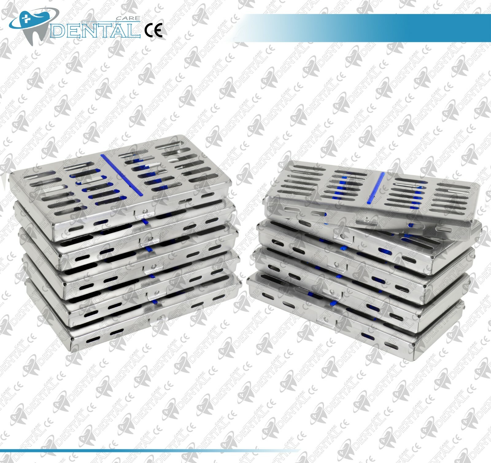 10X Sterilization Cassette Rack Tray Hold 7 Dental Surgical Instrument Autoclave