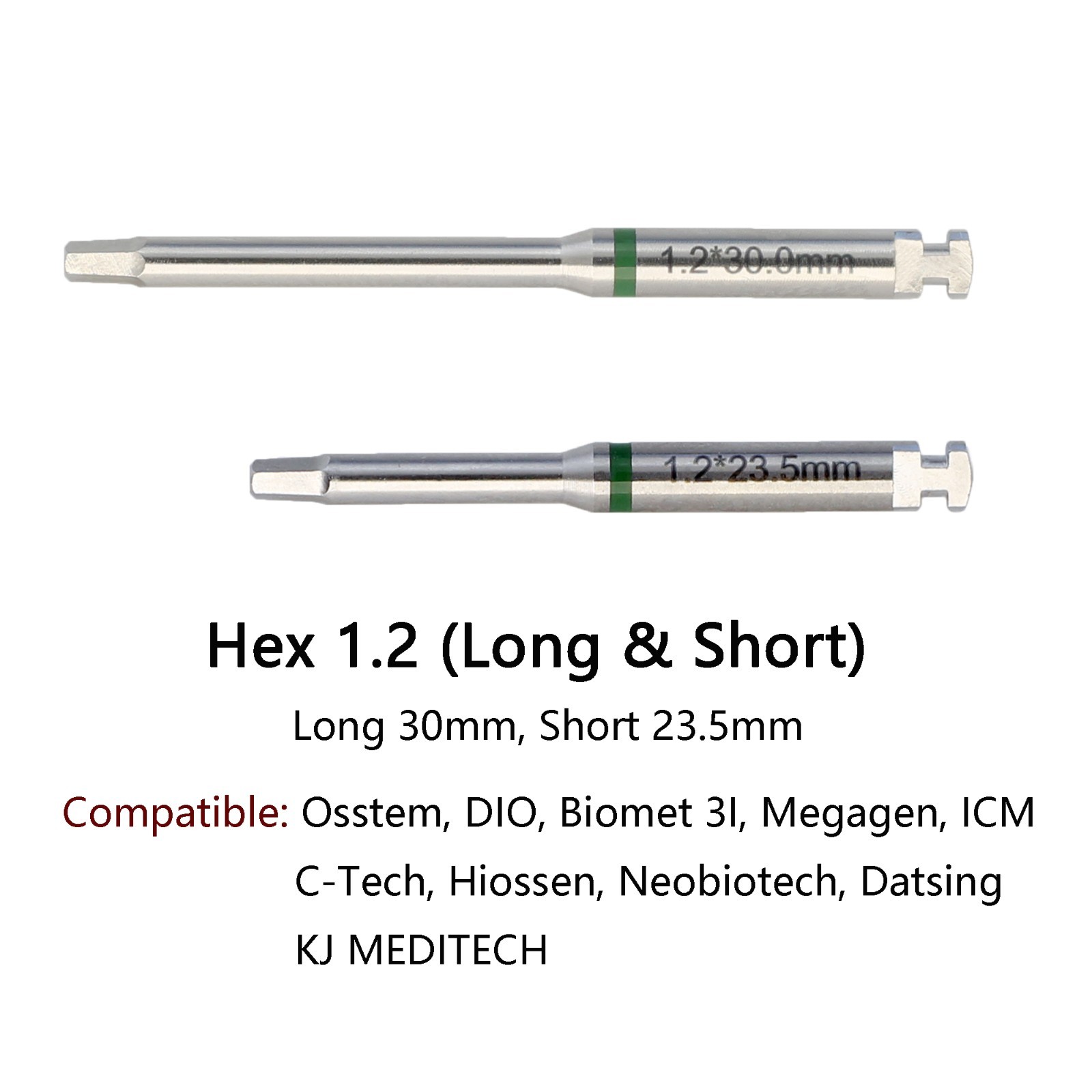 Implant 3i Screwdrivers Hex 1.2 Drivers Torque Wrench Manual Adapter Prosthetic