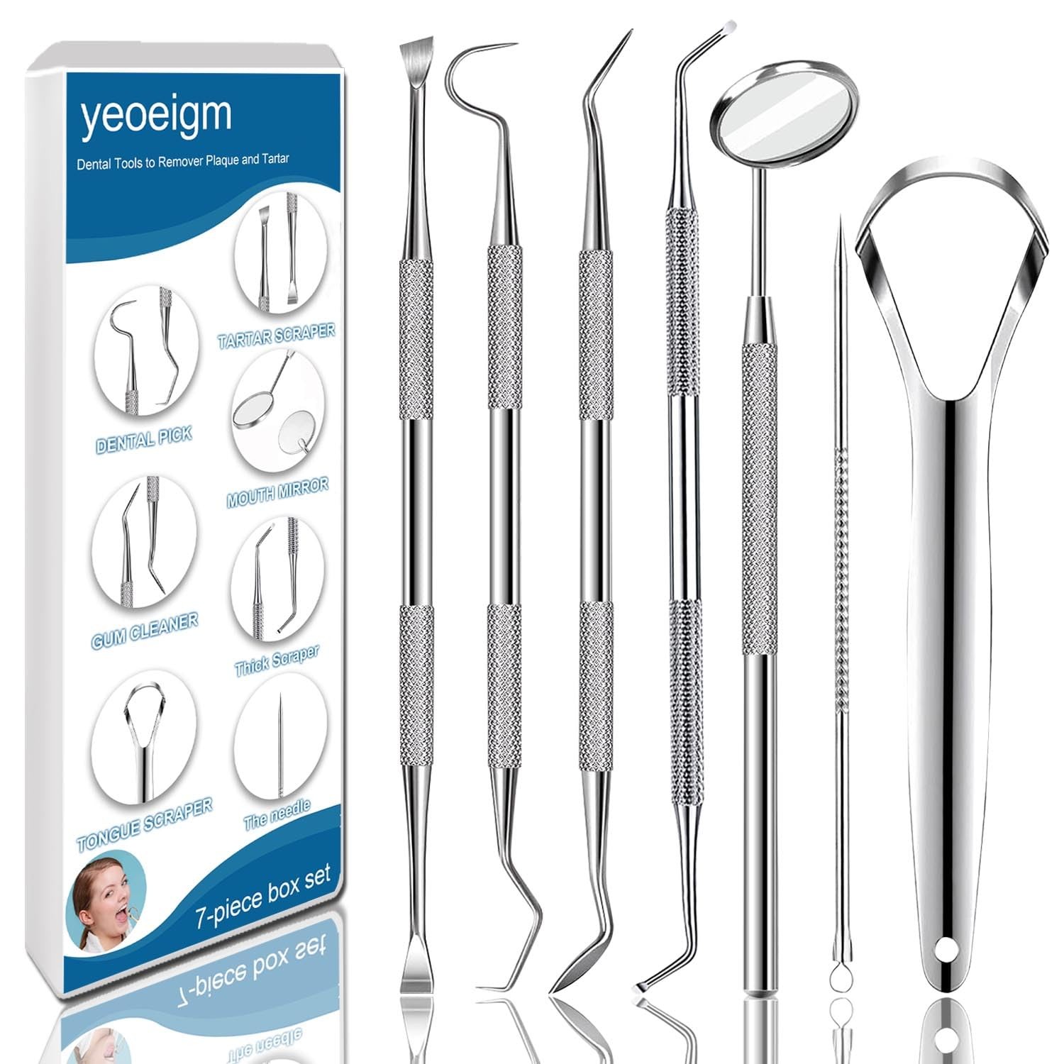 Dental Tools Set, Professional Dental Pick Teeth Cleaning Kit, Hygiene Tools