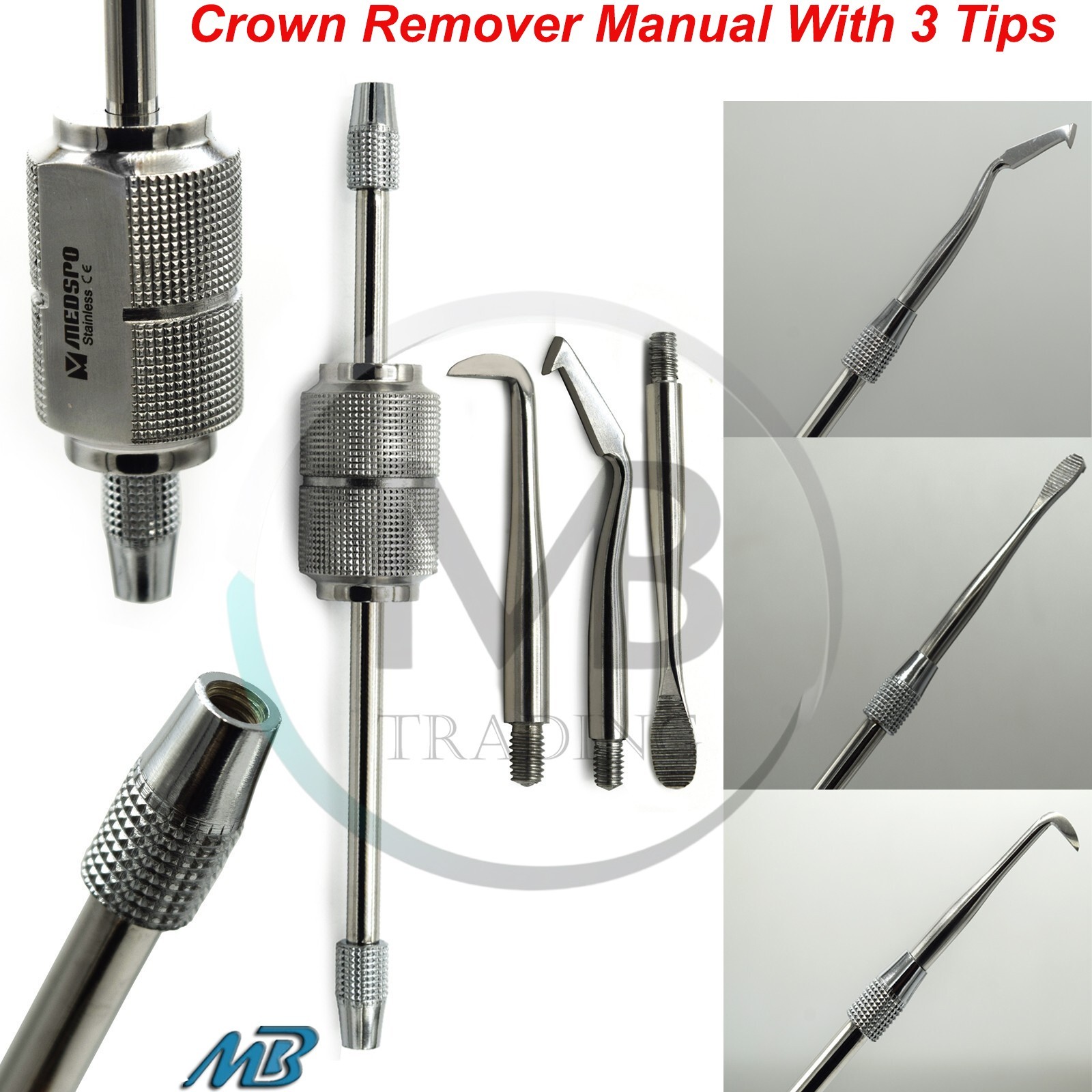 Dental Automatic Manual Crown Remover Gun Bridge Removal Restoration Instruments