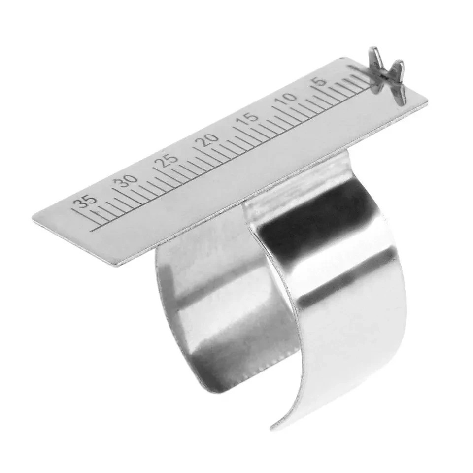 Dental Adjustable Endo Ruler For Measure Ring Span Gauge Finger Stainless Steel