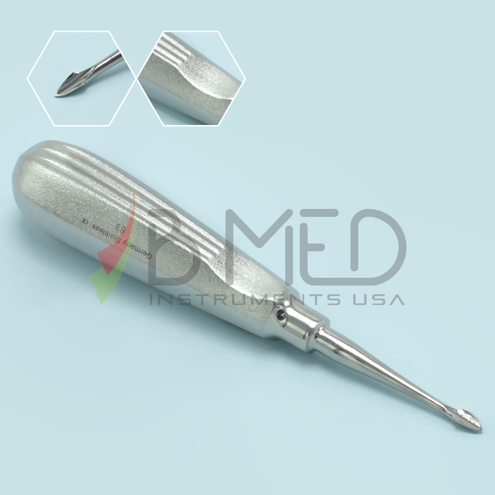 B Med Root Elevators #63 Bernard Spade Concave Sharp Tip Dental Tooth Surgery