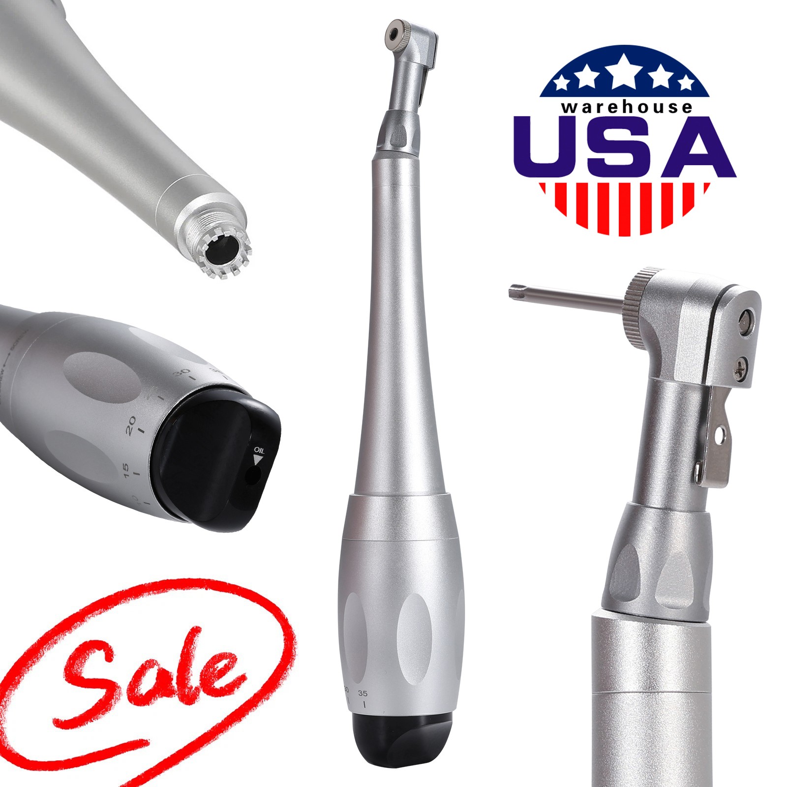 Dental Universal Implant Torque 16 Drivers Wrench 2 Heads Adjustment Handpiece