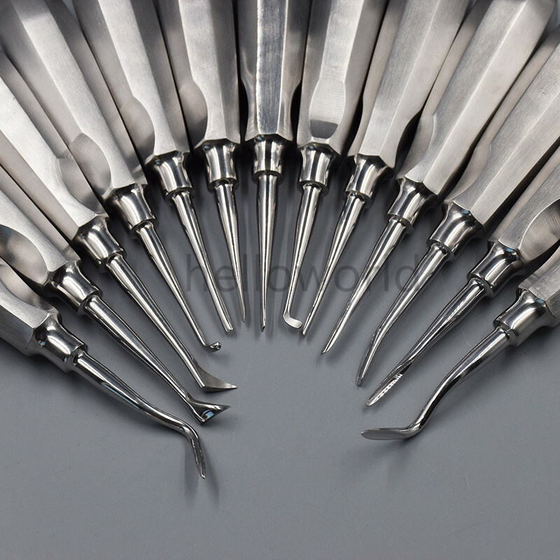 Dental Extraction Elevators Luxation Apical Root Tip Elevator Kit 13 Pcs/set