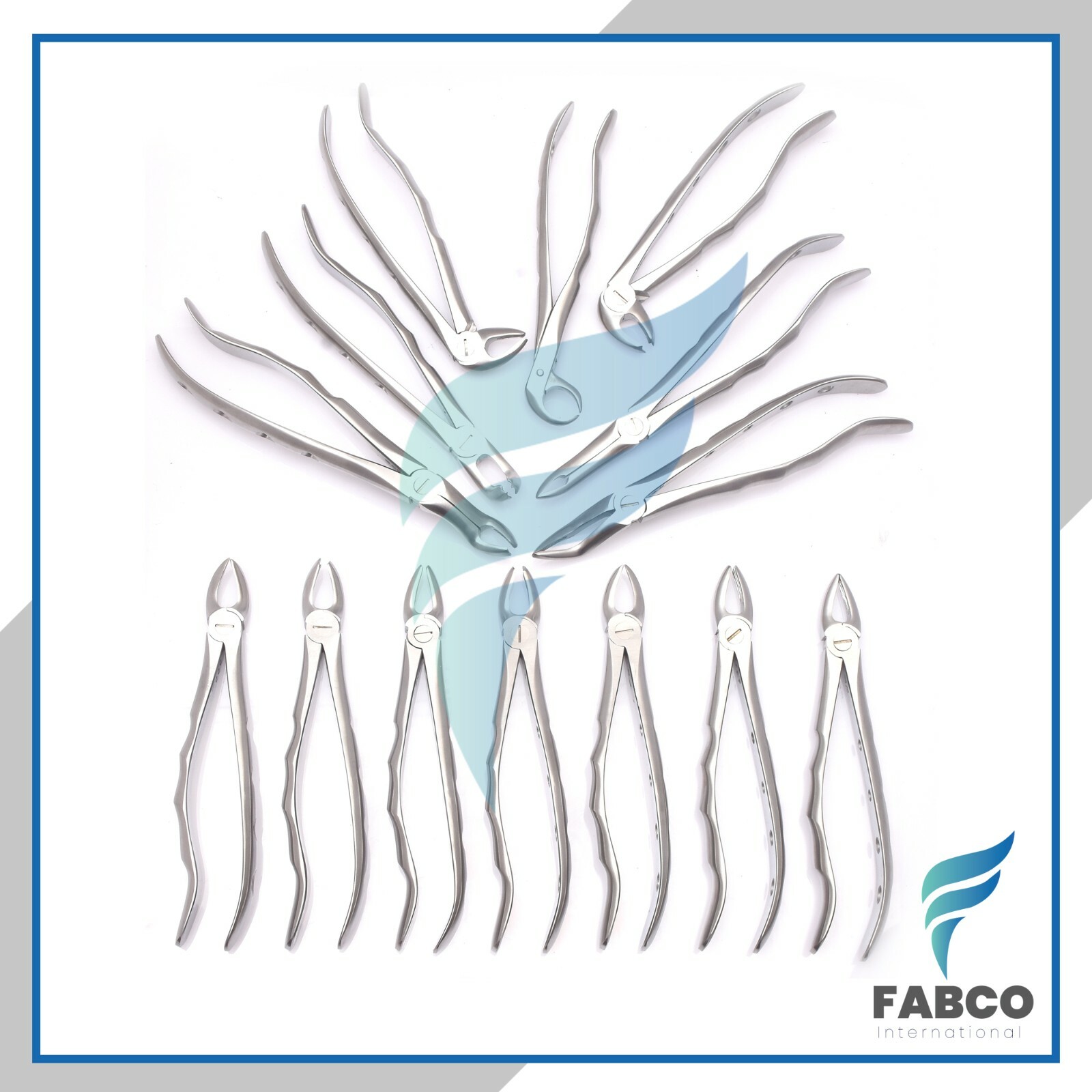 German Stainless Extracting Forceps Extraction Dental Instruments Set Of 14